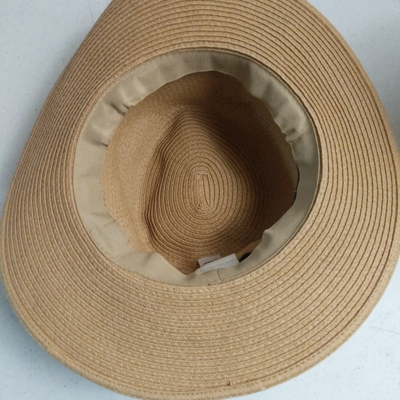 Chico's Women's Floppy Hat Fedora Packable Shapable Straw Glitter Accent - Picture 7 of 9